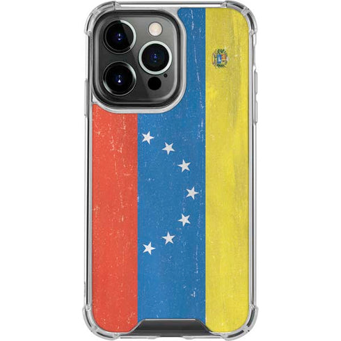 Venezuela Flag Distressed iPhone 16 Pro Clear Case